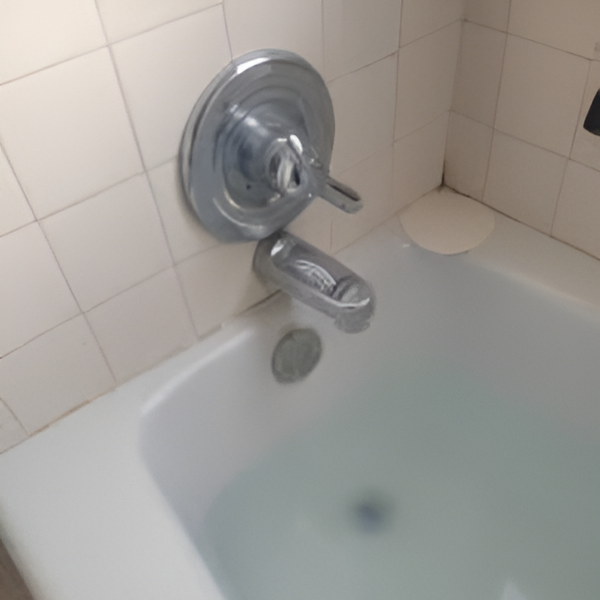 Tub with water in it