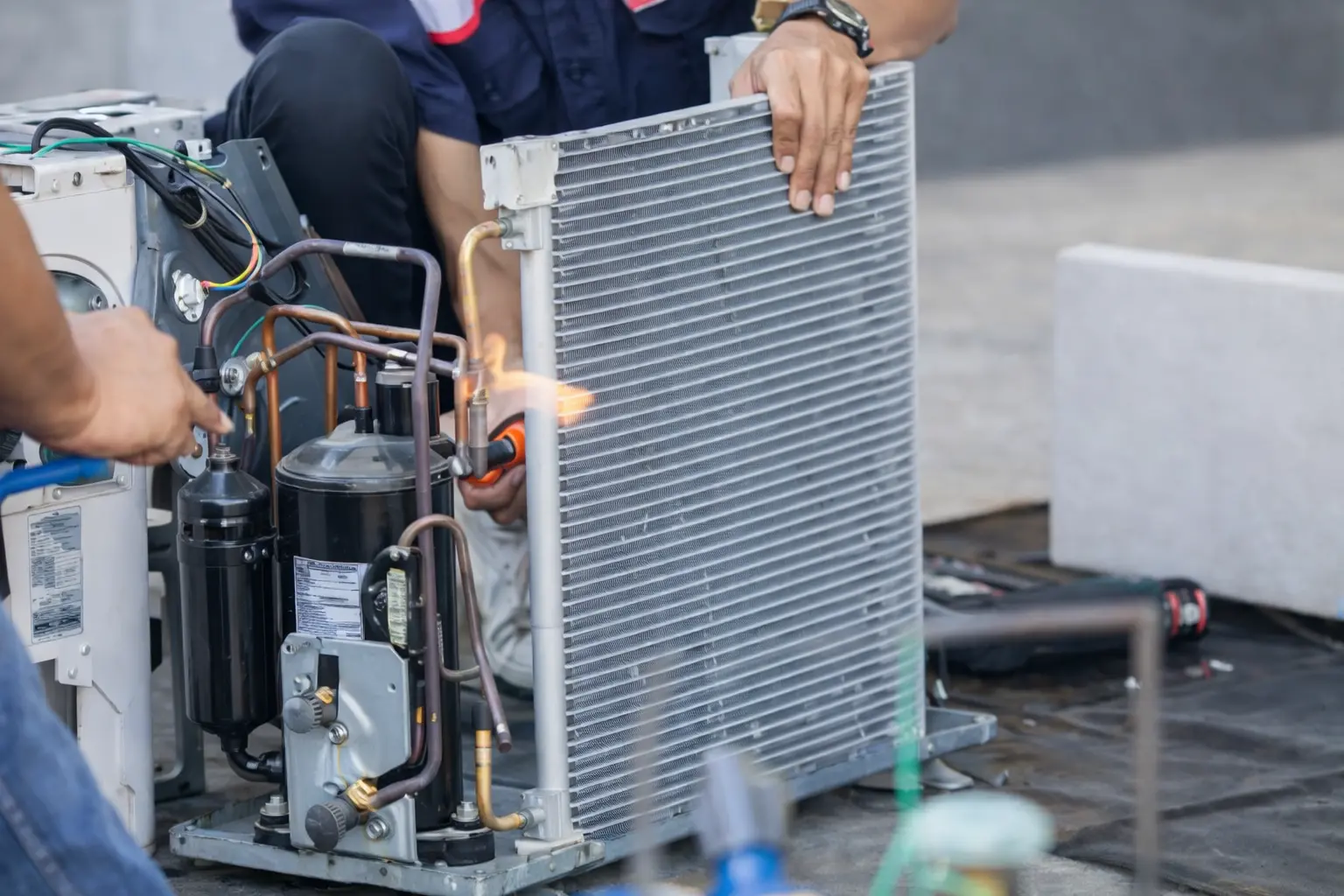 AC unit repair and maintenance