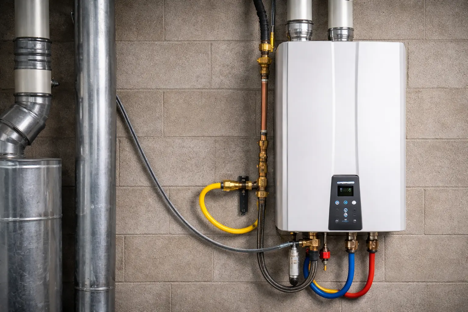 Tankless water heater installation