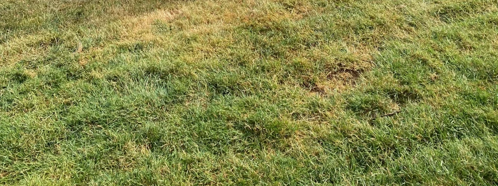 heat stressed fescue grass