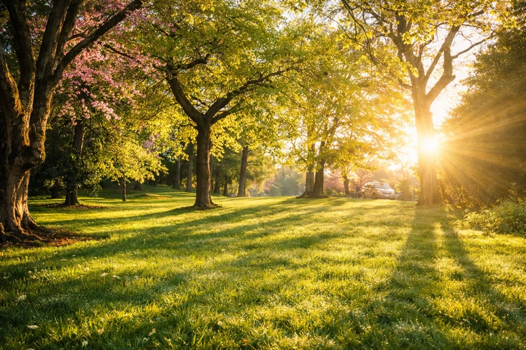 Lush, healthy Hickory Withe lawn maintained by Safari Lawn Care