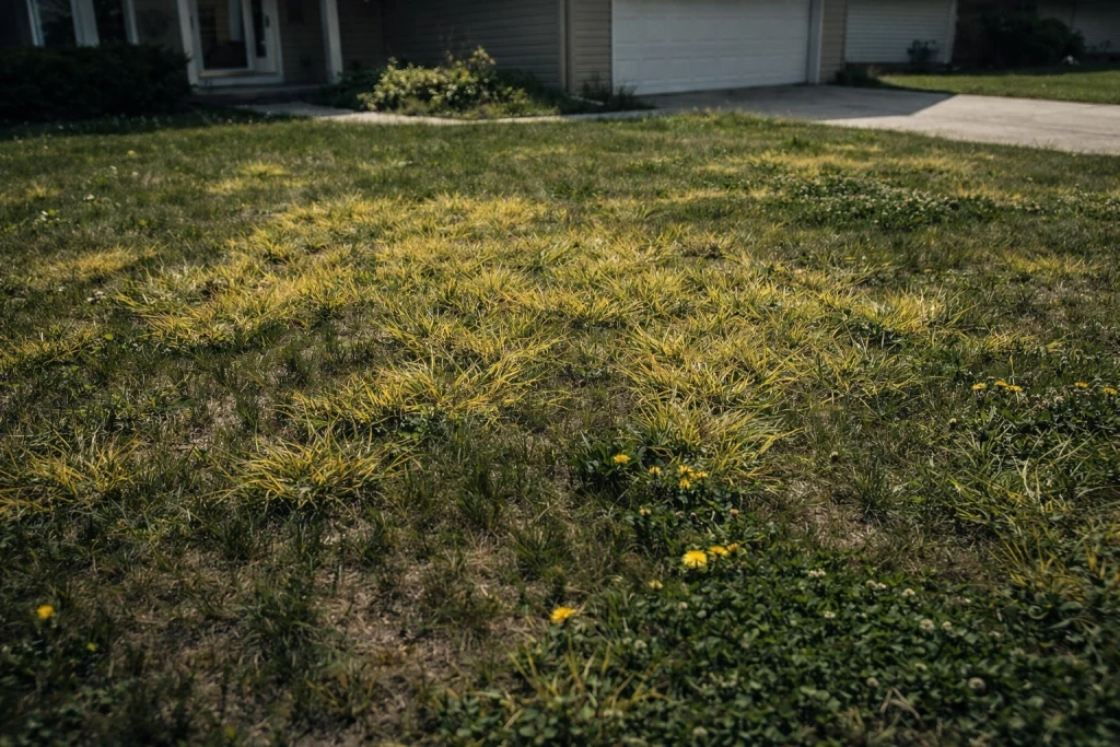 Crabgrass in a Memphis lawn